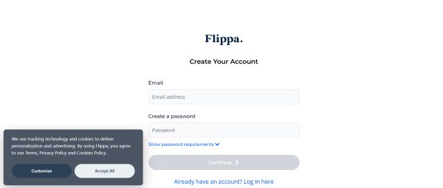 flippa Sign up